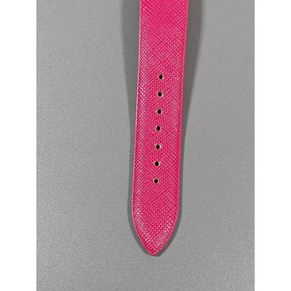 Avon Aurora Strap Watch Pink‎ Faux Leather Textured Gold Tone Classic